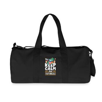 Funny Ukulele Designs and Sayings - Recycled Canvas Sports Bag by Stanley/Stella - black - Front