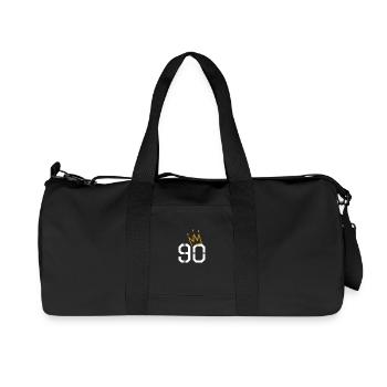 90e anniversaire 90 couronne grand-mère grand-père cadeau - Sac de sport en toile recyclée Stanley/Stella - noir - Devant