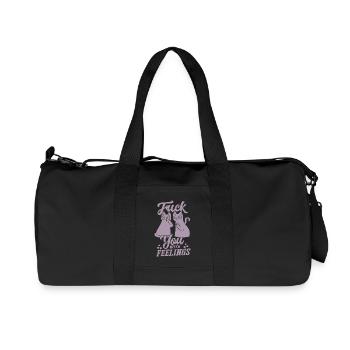 Cat with feelings funny sarcastic - Recycled Canvas Sports Bag by Stanley/Stella - black - Front