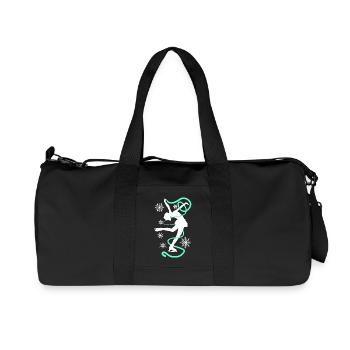 Patinage artistique patinage chiffres de danse sur glace - Sac de sport en toile recyclée Stanley/Stella - noir - Devant