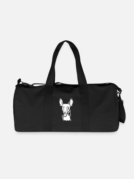 Pharaoh dog (Kelb-tal Fenek) head "Black Edition" - Recycled Canvas Sports Bag by Stanley/Stella - black