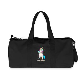 Licorne Unicorn sur un monocycle - Sac de sport en toile recyclée Stanley/Stella - noir - Devant