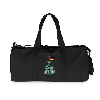 Berlin - Recycelte Canvas-Sporttasche von Stanley/Stella - Schwarz - Vorne