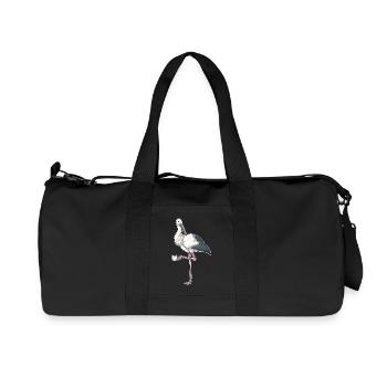 Stork cup of coffee - Recycled Canvas Sports Bag by Stanley/Stella - black - Front