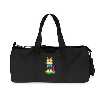 Fuchs Skater Skateboard - Recycelte Canvas-Sporttasche von Stanley/Stella - Schwarz - Vorne