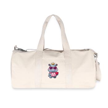 Hippopotamus - Recycled Canvas Sports Bag by Stanley/Stella - natural - Front