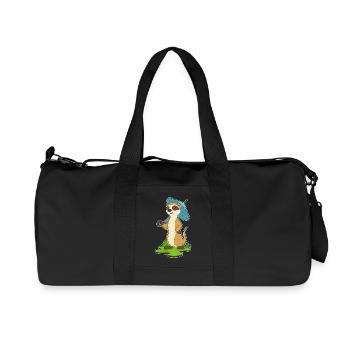 Erdmännchen Regenschirm - Recycelte Canvas-Sporttasche von Stanley/Stella - Schwarz - Vorne