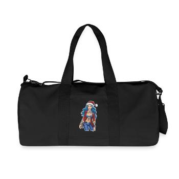 02 Tatouages cool de cheveux bleus de femme de Noël sexy - Sac de sport en toile recyclée Stanley/Stella - noir - Devant