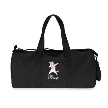 Logo Rave Licornes Texte blanc - Sac de sport en toile recyclée Stanley/Stella - noir - Devant