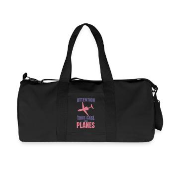 Fille de l’avion - Sac de sport en toile recyclée Stanley/Stella - noir - Devant