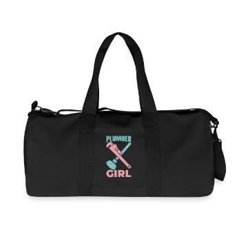 Plombière Fille - Sac de sport en toile recyclée Stanley/Stella - noir - Devant