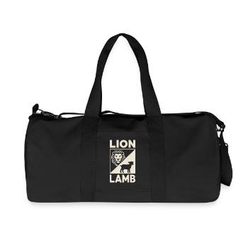Symbole chrétien du lion et de l'agneau - Sac de sport en toile recyclée Stanley/Stella - noir - Devant