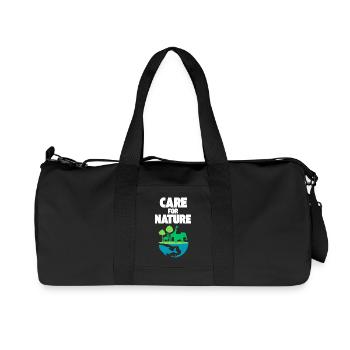 Care for Nature: Wildlife Scene - Recycled Canvas Sports Bag by Stanley/Stella - black - Front