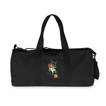 Astronaut Mouse in Space – Cute Space Motif - Recycled Canvas Sports Bag by Stanley/Stella - black - Front