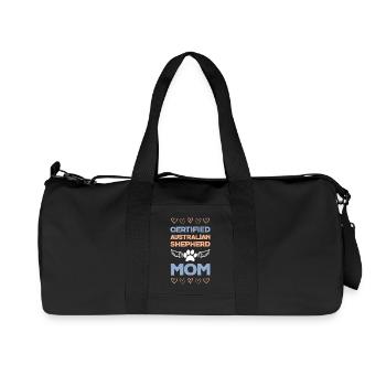 Maman berger australien certifiée - Sac de sport en toile recyclée Stanley/Stella - noir - Devant