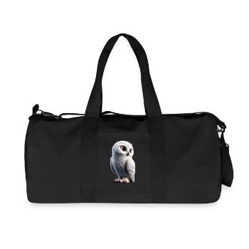 Chouette blanche Chouette Chouette Chouette Chouette Chouette Chouette des neiges - Sac de sport en toile recyclée Stanley/Stella - noir - Devant