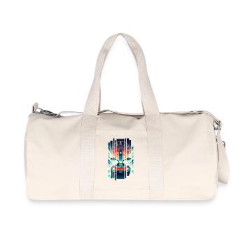 T-shirt Retour vers le futur rétro années 80 - Sac de sport en toile recyclée Stanley/Stella - blanc naturel - Devant
