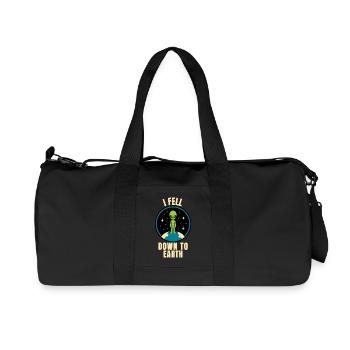 Des extraterrestres atterrissent sur Terre - Sac de sport en toile recyclée Stanley/Stella - noir - Devant