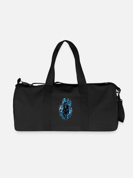 Moon Crystal Horse – Cosmic Horse Design - Recycled Canvas Sports Bag by Stanley/Stella - black