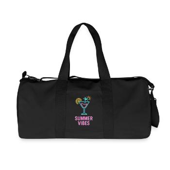 Summer Vibes Neon Cocktail - Recycled Canvas Sports Bag by Stanley/Stella - black - Front