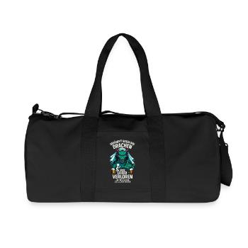 JGA Drachenkampf – Junggesellenabschied Männer - Recycelte Canvas-Sporttasche von Stanley/Stella - Schwarz - Vorne