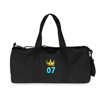 7 Zahl Krone - Recycelte Canvas-Sporttasche von Stanley/Stella - Schwarz - Vorne