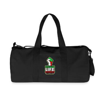 Woman Life Freedom | With fist and in Iran colors - Recycled Canvas Sports Bag by Stanley/Stella - black - Front