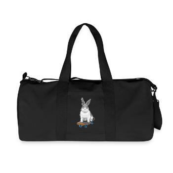 Rabbit Skater Skateboard - Recycled Canvas Sports Bag by Stanley/Stella - black - Front