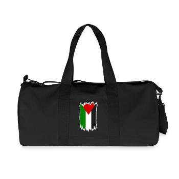 Free palestine - Sac de sport en toile recyclée Stanley/Stella - noir - Devant