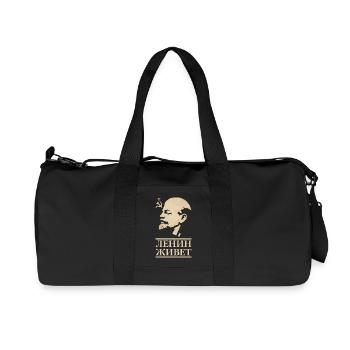 Lenin Lives - Recycled Canvas Sports Bag by Stanley/Stella - black - Front