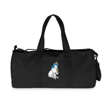 Einhorn Waffeleis - Recycelte Canvas-Sporttasche von Stanley/Stella - Schwarz - Vorne