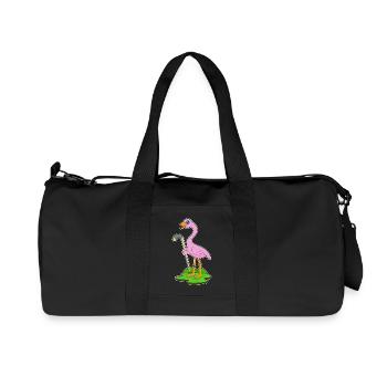 Flamingo Feldhockey Feldhockeyschläger Sport - Recycelte Canvas-Sporttasche von Stanley/Stella - Schwarz - Vorne