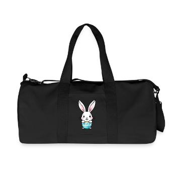 Osterhase Ostern Wasserfarben - Recycelte Canvas-Sporttasche von Stanley/Stella - Schwarz - Vorne