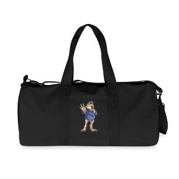 Frosch Polizist Trillerpfeife Polizei - Recycelte Canvas-Sporttasche von Stanley/Stella - Schwarz - Vorne