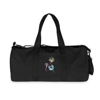 Fleurs colorées de l’amitié - Sac de sport en toile recyclée Stanley/Stella - noir - Devant