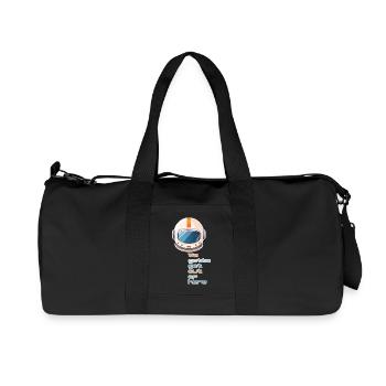 Retro-Raumhelm, den wir hier raus müssen - Recycelte Canvas-Sporttasche von Stanley/Stella - Schwarz - Vorne