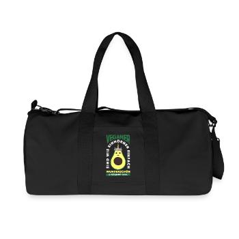 Attention Je suis végétalien Drôle Cadeau végétalien - Sac de sport en toile recyclée Stanley/Stella - noir - Devant