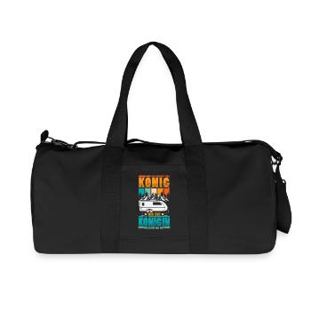 Camper Camping Wohnwagen Spruch - Recycelte Canvas-Sporttasche von Stanley/Stella - Schwarz - Vorne