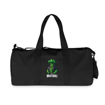 Funny Broccoli Shirt for Gym Lovers and Vegetarian - Recycled Canvas Sports Bag by Stanley/Stella - black - Front
