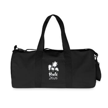 Bali Palm Trees 2026 Tropical Look - Recycled Canvas Sports Bag by Stanley/Stella - black - Front