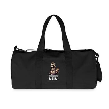 Avant que vous ne demandiez : Non, raton laveur, raton laveur, animal de la forêt - Sac de sport en toile recyclée Stanley/Stella - noir - Devant
