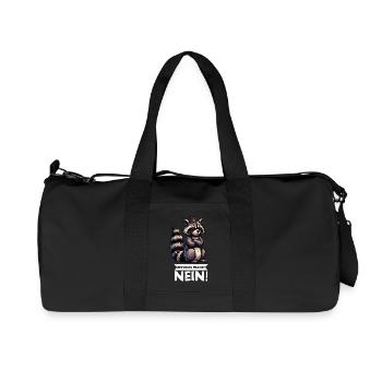 Avant que vous ne demandiez : Non, raton laveur, raton laveur, animal de la forêt - Sac de sport en toile recyclée Stanley/Stella - noir - Devant