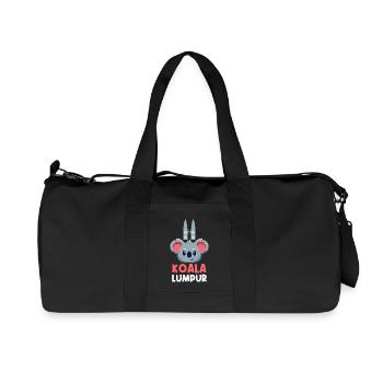 Koala Lumpur Cute Travel Pun Design - Recycled Canvas Sports Bag by Stanley/Stella - black - Front
