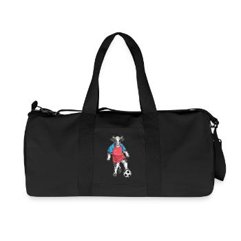Joueur de football vache Sports de football - Sac de sport en toile recyclée Stanley/Stella - noir - Devant