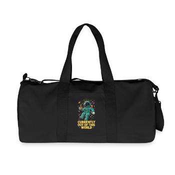 Astronaut mit Kaffee im Weltall - Recycelte Canvas-Sporttasche von Stanley/Stella - Schwarz - Vorne
