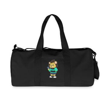 Löwe Smartphone - Recycelte Canvas-Sporttasche von Stanley/Stella - Schwarz - Vorne