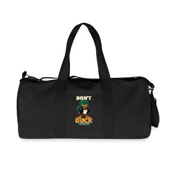 Don't Duck With Me Funny Angry Mallard Duck - Recycled Canvas Sports Bag by Stanley/Stella - black - Front