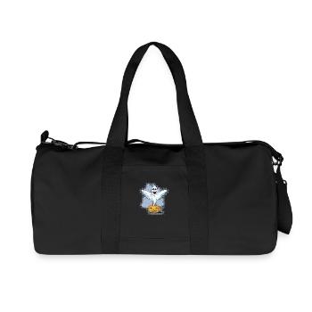 Scary Halloween Ghost with Pumpkin - Recycled Canvas Sports Bag by Stanley/Stella - black - Front