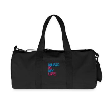 music is my life - Sac de sport en toile recyclée Stanley/Stella - noir - Devant