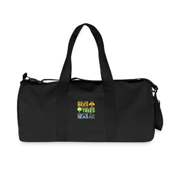 Help the Bees Plant More Trees | Forest trees nature - Recycled Canvas Sports Bag by Stanley/Stella - black - Front